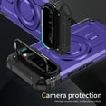 thumbnail image 6 of for Google Pixel 9 / 9 Pro Armor Case with Kickstand, Luxury Military-Grade Protection Heavy Duty Magnetic Phone Case, Compatible with MagSafe Accessories, for Google Pixel 9 / 9 Pro - Purple, 6 of 8