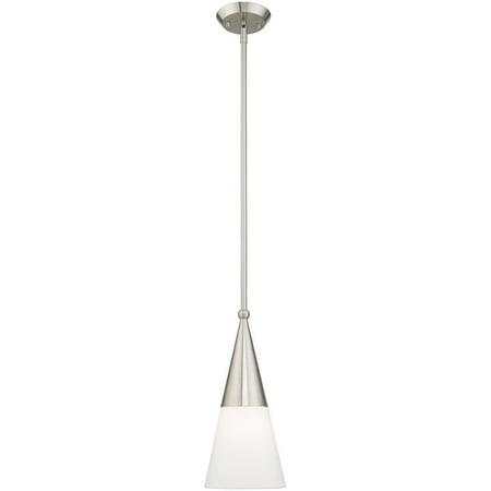 

Mini Pendants 1 Light Fixtures With Brushed Nickel Finish Steel Material Medium 24 40 Watts
