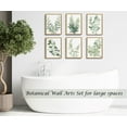 thumbnail image 6 of Induslyfe Framed Eucalyptus Sage Green Botanical Plant Wall Art Canvas Decor Set of 6, Leaves Wall Art Prints Posters Art, Eucalyptus decor Flower wall art for bathroom bedroom living room decor 9x12, 6 of 7