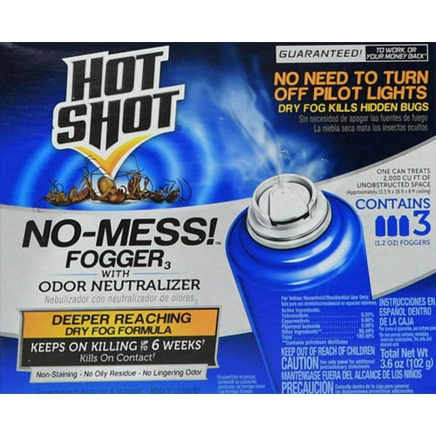 Hot Shot NoMess! Fogger w/Odor Neutralizer 3 Count 1.2oz Cans