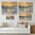 thumbnail image 4 of Designart 'Stream Through The Winter Forest II' Lake House Print on Natural Pine Wood, 4 of 5