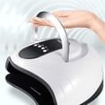 thumbnail image 5 of Sunrich Lámpara de uñas de gel UV 120 W LED luz de uñas secador rápido para curado de esmalte de gel con 4 temporizadores mango portátil sensor automático de gran espacio (blanco), 5 of 5
