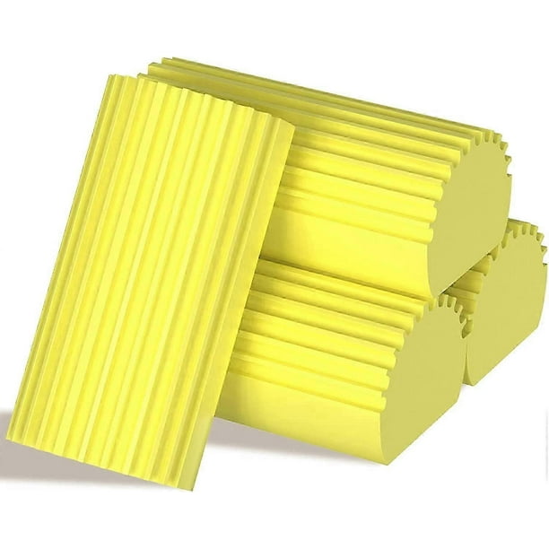 4Pack Damp Clean Duster Sponge, Sponge Cleaning Brush, Duster for Cleaning Blinds, Glass, Baseboards, Vents, Railings, Mirrors, Window Track Grooves a