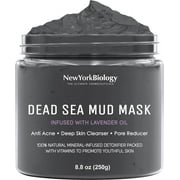 New York Biology Dead Sea Mud Mask for Face and Body Infused with Lavender - Spa Quality Pore Reducer for Acne, Blackheads and Oily Skin - Tightens Skin for A Healthier Complexion - 8.8 oz