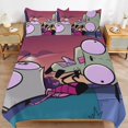 thumbnail image 1 of Invader Zim Ensemble de Housses de Couette Confortables à Fermeture Éclair pour Couples, 1 of 5