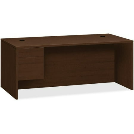 UPC: 0782986763451 | HON 10500 Series Left Pedestal Desk 72 72  x 36  x 29.5    1  Edge  72  x 36 Work Surface – 2 x Box Drawer(s)  File Drawer(s) – Single Pedestal on Left Side – Square Edge – Material: Wood Grain Work S
