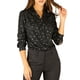 thumbnail image 1 of Camisa de manga larga con cuello alzado para mujer INSPIRE CHIC, estrellas metálicas, 2XL, negra, 1 of 8