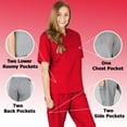 thumbnail image 2 of Women's Scrub Sets, Scrub Top and Pants (Red, XX-Small), 2 of 7