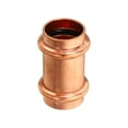 thumbnail image 3 of Uxcell 7/8" ID Straight Copper Coupling Copper Connector Joint Pipe Fitting with Rolled Tube Stop Clamp to Install, 3 of 5