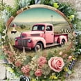 thumbnail image 4 of HELLOYOUNG Vintage Romance Metal Wall Sign 8x8 Inch, Farmhouse Chic Pickup Truck Decor, Rustic Indoor Outdoor Hanging Plaque with English Text, 4 of 12