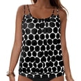 thumbnail image 6 of idosla Womens Blouson Tankini Top Only Loose Fit Swim Top No Bottom Modest Swimsuit (Black, XXL), 6 of 8