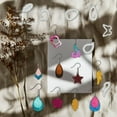 thumbnail image 6 of 1pc 38pcs Earring Cutting Die Geometric Stencils Heart Flower Teardrop Carbon Steel Template for Card Making Decorative Embossing Earring Crafts, 6 of 7