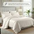 thumbnail image 4 of Delara 100% Bamboo Viscose King Duvet Cover Set – Ultra-Soft, Cooling & Breathable Luxury Bedding with Pillow Shams, Ivory, 4 of 6