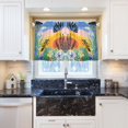 thumbnail image 5 of Yayeee Kitchen Curtains Tier Pair Light Filtering 27"x36" Rod Pocket Short Cafe Window Panel, Colorful Landscape, 5 of 7