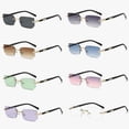 thumbnail image 2 of Typpkmm Rimless Cut Edge Rectangle Sunglasses Unisex Frameless Eyewear Designer Fashion Vintage Square Shade Y2k Sun Glasses Goggles, 2 of 7
