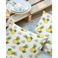 thumbnail image 3 of Outdoor Waterproof Pillow Covers Pack of 2, Pineapple Summer Yellow Fruit Watercolor White Floral Decorative Throw Pillowcases Cushion Covers for Garden Patio Tent Sofa Couch, 16x16 inch, 3 of 8