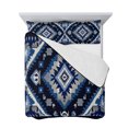 thumbnail image 7 of Boho Navy Blue Grey Queen Size Down Alternative Comforter,Lightweight Comforter Quilt Bedding Set with Pillow Shams Ethnic Geometric Southwestern Vintage Bed Comforter Duvet Insert 90"x96", 7 of 7