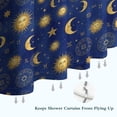 thumbnail image 6 of Blue Gold Sun Moon Star Zodiac Pattern Shower Curtain 72"x72" ,Bathroom Decorative Shower Curtains Set with 12 Hooks,Modern Waterproof Washable Shower Curtain, 6 of 6