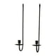 thumbnail image 1 of Candelabros de pared, candelabros colgantes, juego de 2, decoración de hierro, candelabro de pared para dormitorio, entrada, color negro, 1 of 8