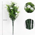 thumbnail image 3 of 6 Bundles Artificial Flowers UV Resistant Realistic Faux Plants Fake Flowers for Outdoor Porch Planters, Spring Summer Home Living Room Office Garden Decorations (Multi-color-Eucalyptus), 3 of 8
