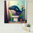 thumbnail image 2 of Designart Funny Whale Seating On The Throne Canvas Wall Art, 2 of 5