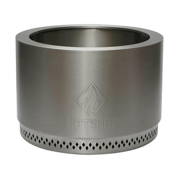 HotShot™ Smokeless 19.5" Round Portable Wood Burning Stainless Steel Fire Pit with Carry Bag