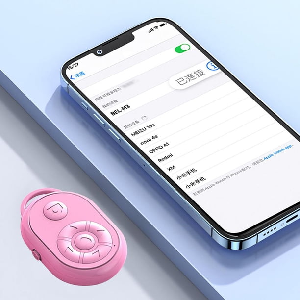 Página del teléfono que gira el obturador de la cámara Selfie Controller compatible con Bluetooth (rosa)