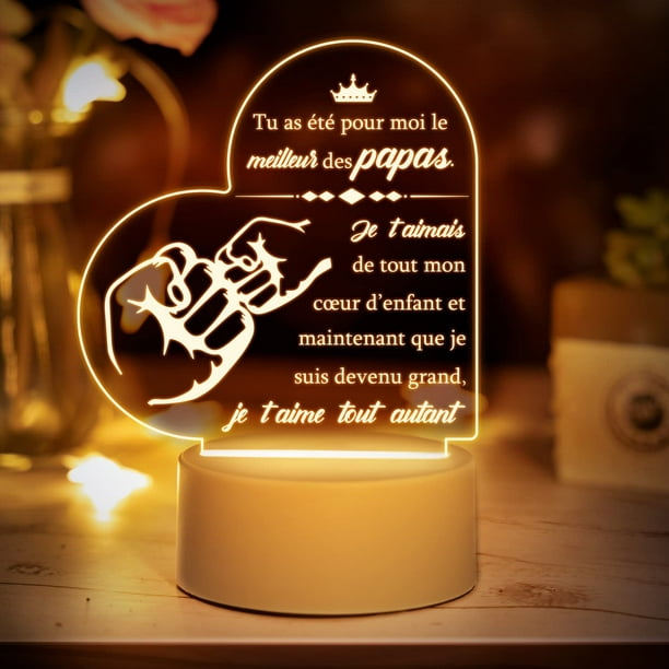 Cadeau pour Papa – Cadeau Anniversaire Papa, Plaque Acrylique Cadeau pour  Papa de la Part d'un Fille, Idee Cadeau Papa Cadeau Fete Des Peres  Personnalisé Cadeau Papa Anniversaire de sa Fille 