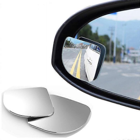 2pcs HD Glass Convex Blind Spot Mirrors - Perfect for Parking & Rear Viewing in All Weather Conditions!