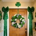 thumbnail image 6 of St Patricks Day Artificial Greenery Wreath - Spring Front Door Wreath, Sturdy Faux Greenery Frame, Durable Design, Festive Irish Holiday Decor for Indoor Outdoor Wall Porch Accent, 14in, C, 6 of 8