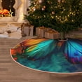 thumbnail image 5 of Disketp Vibrant Rainbow Butterfly A Christmas Tree Skirt, Christmas Tree Decorations, Christmas Decor, Tree Mat Decoration(30-48IN)-30", 5 of 6