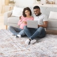 thumbnail image 7 of 6X9 ft Beige Geometric Area Rug,Large Soft Stain Resistant Carpet,Easy to Clean, 7 of 7