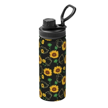 

Xecao Sunflowers3 for 18oz Sports Insulated Kettle Thermos Flask For Outdoor Fitness Running And Travel Thermos Flask Insulated Water Bottles