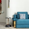 thumbnail image 5 of Lisonu Modern Black Round Side Table for Small Spaces with Carbon Steel Construction, 15x15x21 inches, 5 of 9