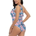 thumbnail image 4 of Honeii Orchids Flowers for women's one-piece swimsuit featuring a chic one-shoulder design experience elegance and style in the water-XX-Large, 4 of 6