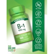 B1 Vitamin 100mg | 100 Tablets | Vegan Supplement | For Men and Women | by Natures Truth