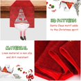 thumbnail image 3 of Camino de mesa navideño, camino de mesa con duende navideño, camino de mesa navideño con muñeca sin rostro, mantel rectangular para mesa de Navidad, lavable, 212 x 34 cm, rojo, 3 of 5