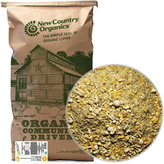 New Country Organics | Turkey Starter Feed 40 lbs I Turkey Feed for Poults and Chicks | Soy-Free | 26% Protein | Certified Organic and Non-GMO Turkey Food
