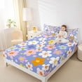 thumbnail image 4 of Feelyou Cherry Blossoms Full Size Sheets, Cartoon Flower Floral Bed Sheets, Teens Kids Girls Women Sheet Sets, Breathable Home Decor, 4pcs, 4 of 7