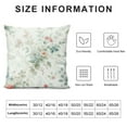 thumbnail image 5 of Leisuo  Pink Botanical Floral Flowers Green Tree Leaves Pattern Printed on White, Soft Microfiber Pillowcases White, 5 of 5