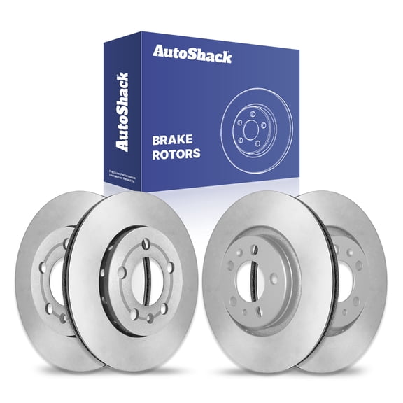 AutoShack Front Vented & Rear Vented Brake Rotors 4-PC Set Replacement for 2001-2005 Seat Leon 2002-2005 Volkswagen Jetta 2004-2006 Volkswagen Golf