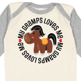 thumbnail image 4 of Inktastic My Gramps Loves Me Childs Horse Boys or Girls Long Sleeve Baby Bodysuit, 4 of 5