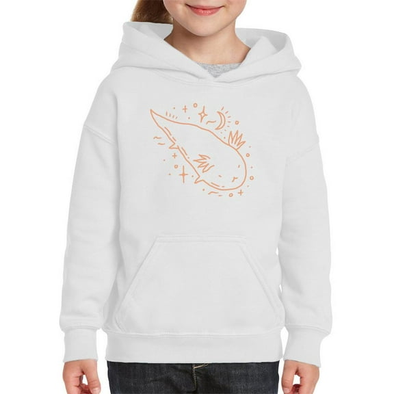 Axolotl Cosmic Sketch Hoodie Juniors -Image by Shutterstock, Medium