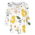 thumbnail image 5 of VKOYWKM 3/4 Sleeve Tops for Women Easter Shirts Funny Easter Print Tees Happy Family Easter T-Shirts Casual Crew Neck Blouses Happy Easter Shirts, 5 of 8