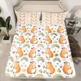 thumbnail image 2 of Homewish Funny Capibara Animal Twin Sheet Sets, Cartoon Rainbow Twin Fitted Sheet, Teens Kids Boys Girls Flat Sheet, Ultra Soft Bedroom Decor, 3pcs, 2 of 7