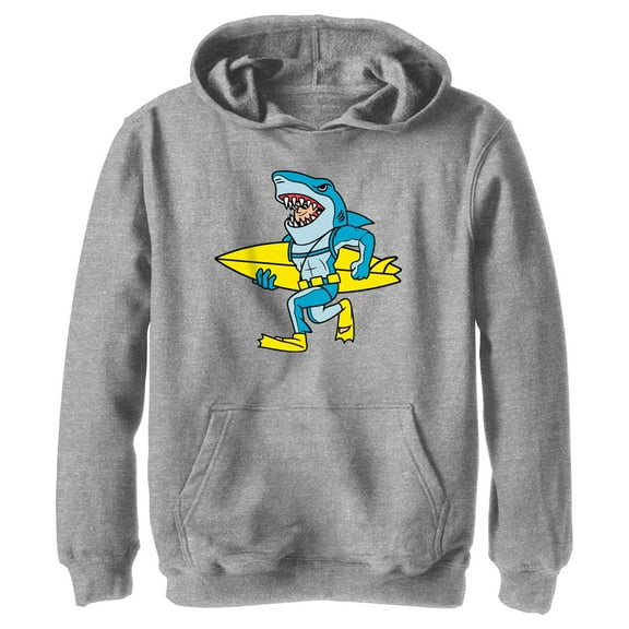 Boy's Fortnite Agent Jones Surfer Shark Pull Over Hoodie Athletic Heather X Large