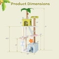 thumbnail image 3 of Gymax 71'' Large Cat Tree Multi-level Cat Tower Furniture w/ Scratching Ramp, 3 of 10