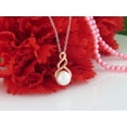 thumbnail image 4 of Dazzlingrock Collection Round 7mm Cultured Freshwater Pearl Pendant with 18 Inch Silver Chain for Women in 18K Rose Gold (Color White, Clarity Clean), 4 of 6
