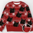 thumbnail image 5 of Sudadera con estampado de perro y gato, suéter navideño feo a la moda, informal, para niños, chándal de hip hop para hombre, suéteres navideños, 5 of 5