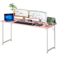 thumbnail image 4 of PayLessHere 63 Inch Pink Computer Desk with Metal Frame, Adjustable Feet,Pack of 1, 4 of 7
